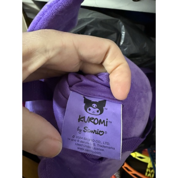 Kurmoi Plush Bag Backpack with Zipper and Pocket - Picture 4 of 4